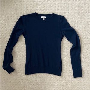 Gap navy extra fine merino wool crew neck sweater